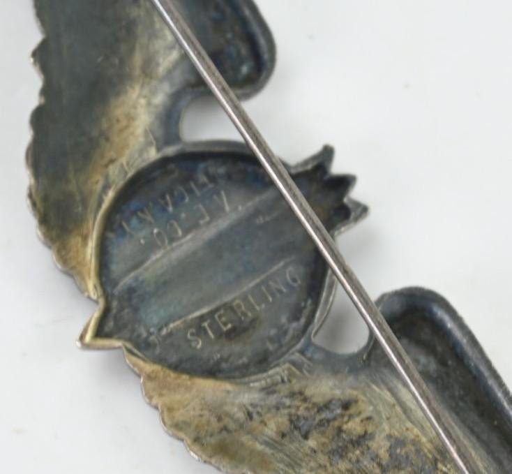 USAAF WW2 Bombadier Wings Sterling Silver — image 4