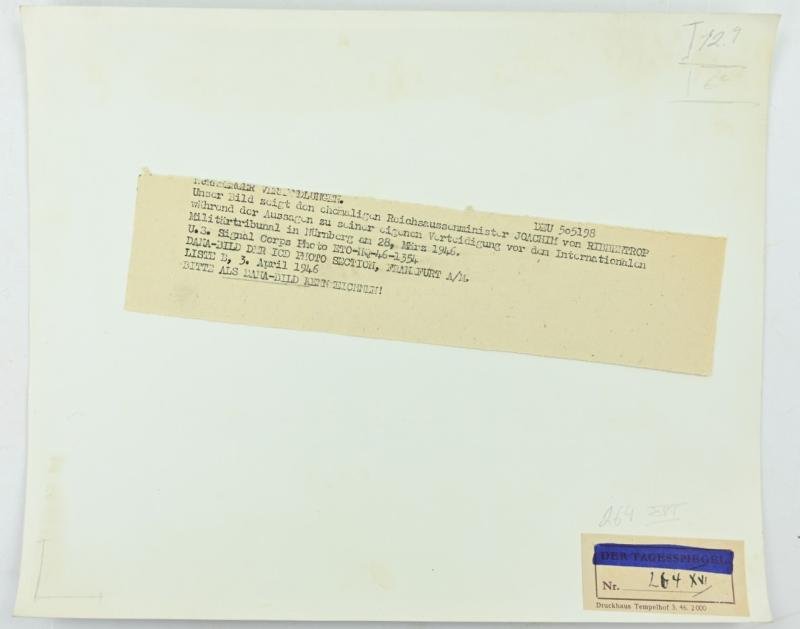 Allied Nuremberg War Trails Picture 'Joachim von Ribbentrop' — image 4