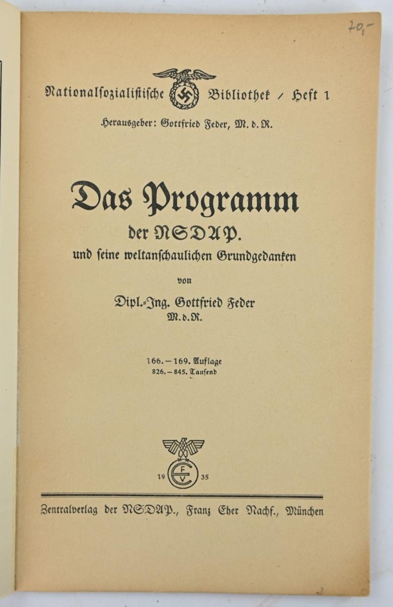 German NSDAP Program Booklet 1935 — image 2