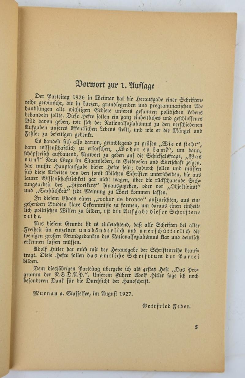 German NSDAP Program Booklet 1935 — image 3