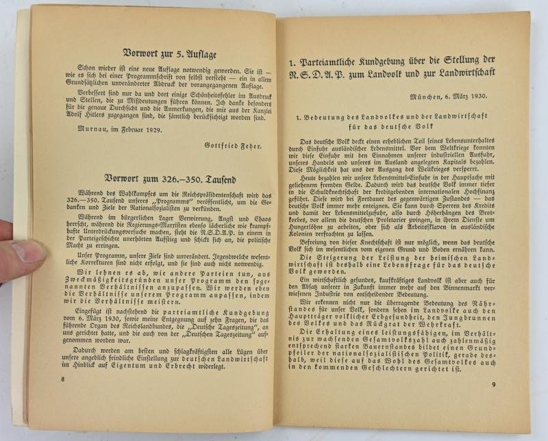 German NSDAP Program Booklet 1935 — image 4