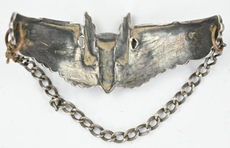 USAAF WW2 Bombadier Wings Sterling Silver Bracelet — image 4