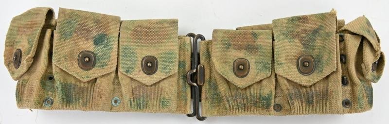 US WW1 (WW2 USED) Camouflaged M-1903 Springfield Cartridge Belt — image 2
