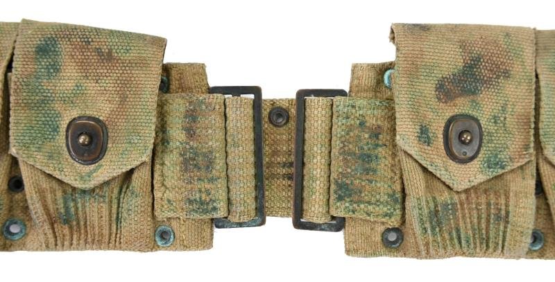 US WW1 (WW2 USED) Camouflaged M-1903 Springfield Cartridge Belt — image 7
