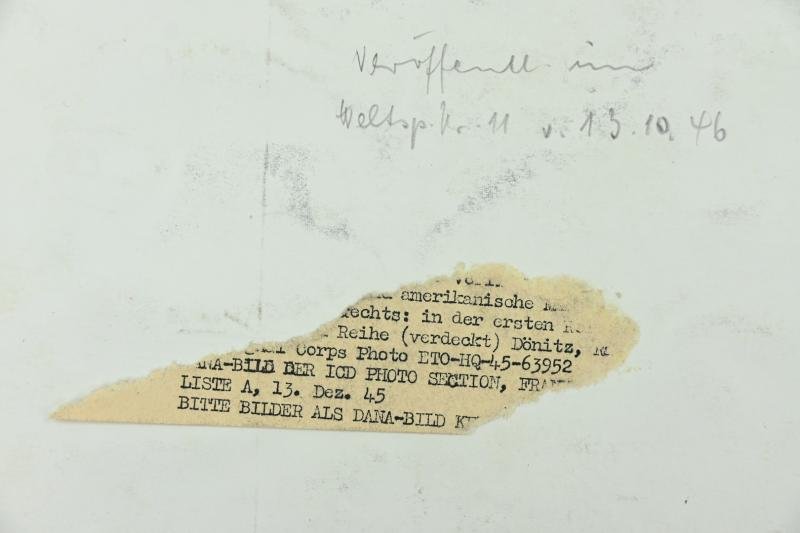 Allied Nuremberg War Trail Press Photo 'Göring & Hess' — image 8