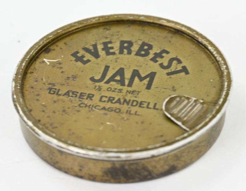 US WW2 Ration Tin Can of Everbest Jam — image 2