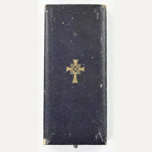 German Mother Cross in Gold with Case