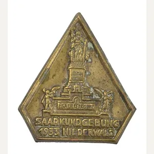 German NSDAP Tinnie Saarkundgebung 1933 Niederwald