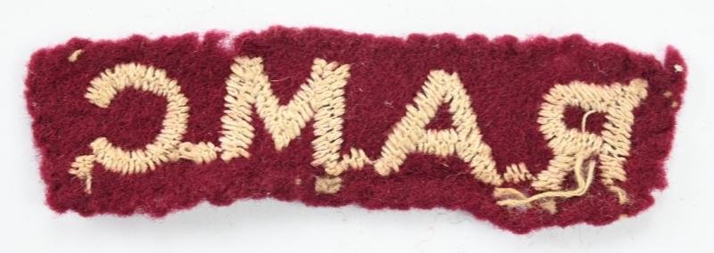British WW2 RAMC Cloth Shoulder Title — image 2