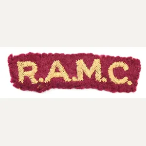 British WW2 RAMC Cloth Shoulder Title