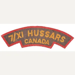 Canadian WW2 7/XI Hussars Shoulder Flash