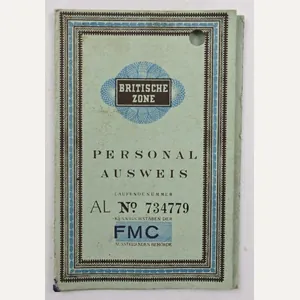 British Zone I.D. Card Germany