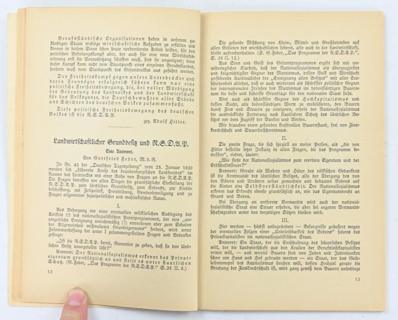 German NSDAP Program Booklet 1933 — image 4