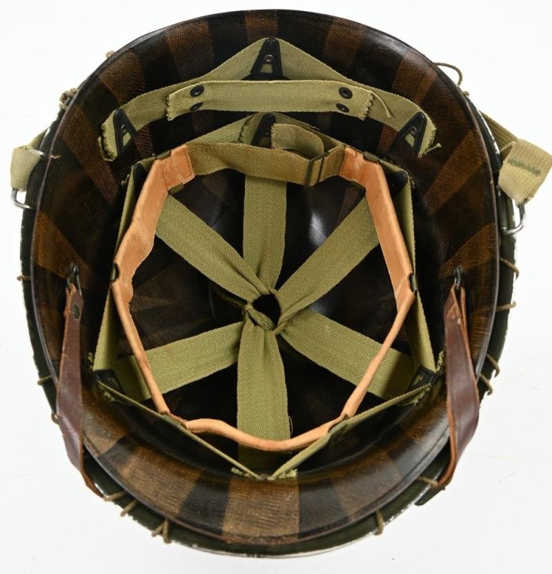 US WW2 M1 Camouflaged Combat Helmet — image 11