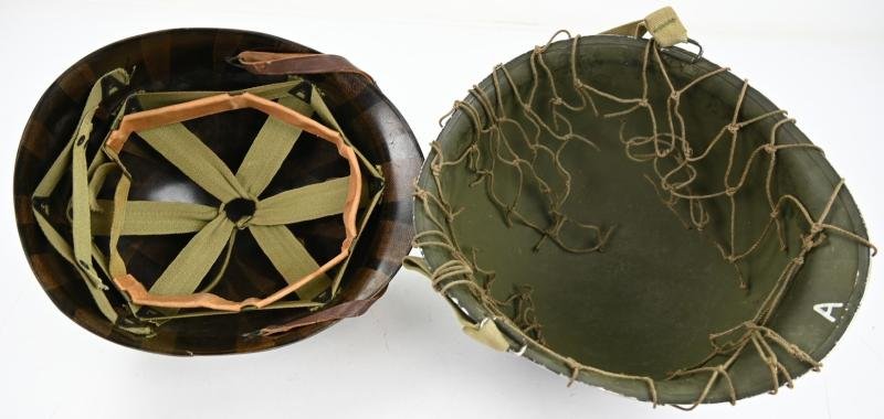 US WW2 M1 Camouflaged Combat Helmet — image 13