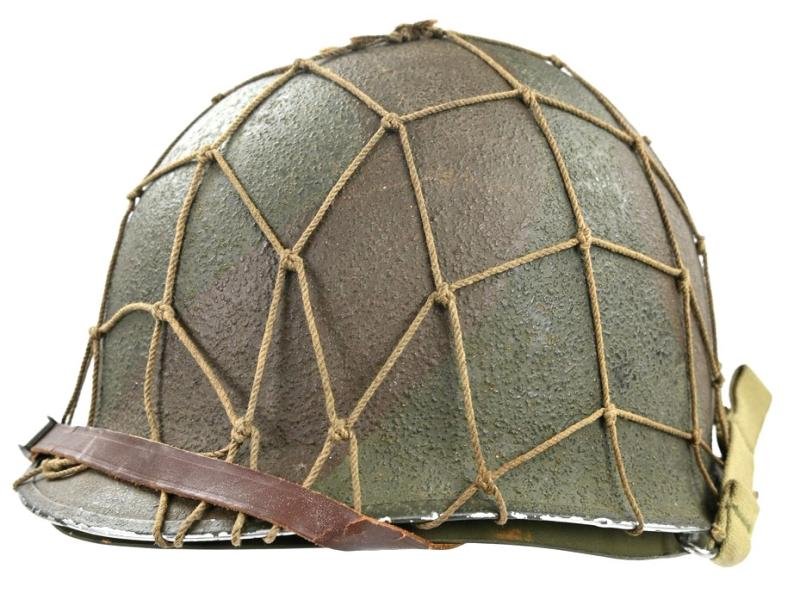 US WW2 M1 Camouflaged Combat Helmet — image 2