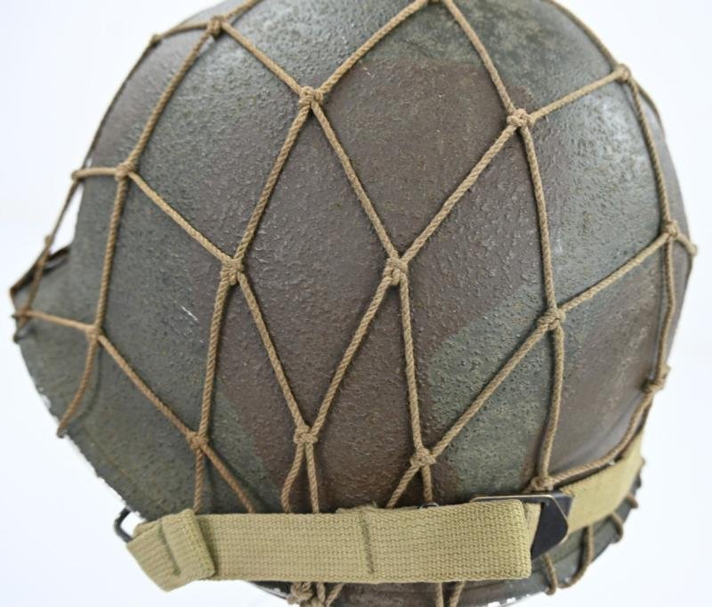 US WW2 M1 Camouflaged Combat Helmet — image 4