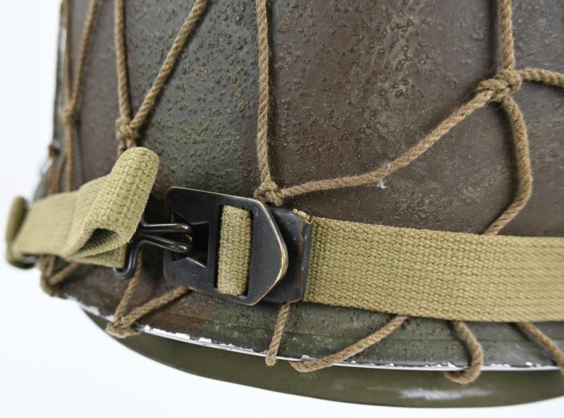 US WW2 M1 Camouflaged Combat Helmet — image 5