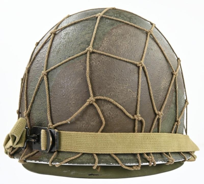 US WW2 M1 Camouflaged Combat Helmet — image 6