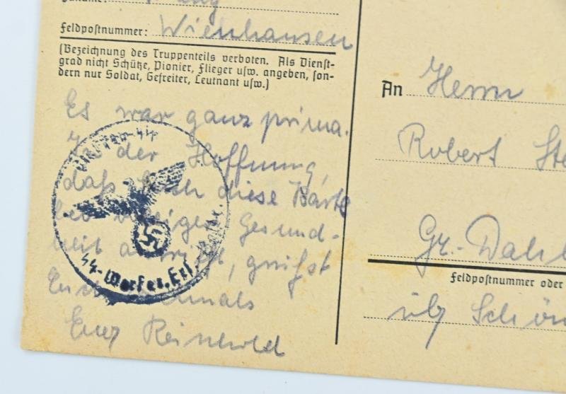 German Waffen-SS Feldpost Card — image 2