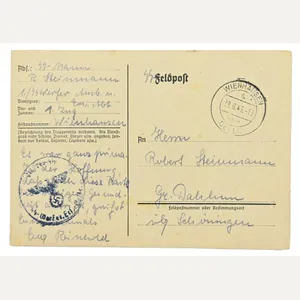 German Waffen-SS Feldpost Card