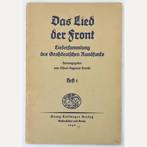 German WH Songbook 'Lied der Front'