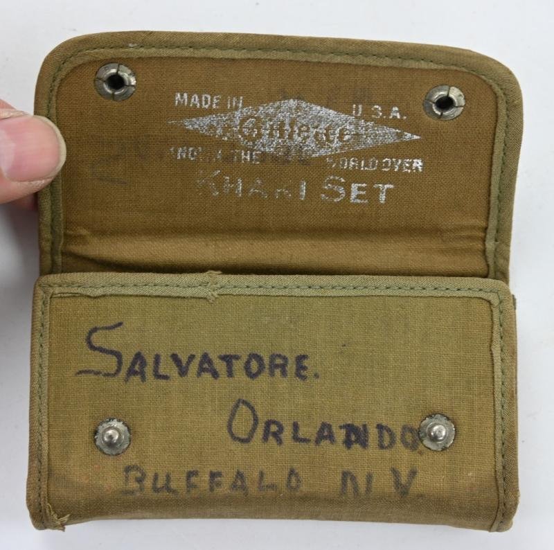 US WW2 Named Gilette Shaving Set — image 3