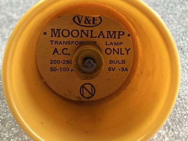 24) Excellent Original WW2 British V&E Home Front Black-out Lamp House Light with Yellow Shade — image 2