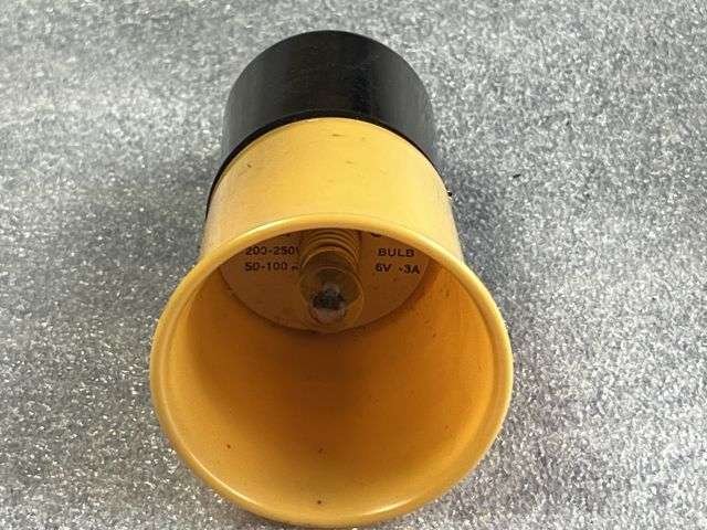 24) Excellent Original WW2 British V&E Home Front Black-out Lamp House Light with Yellow Shade — image 3