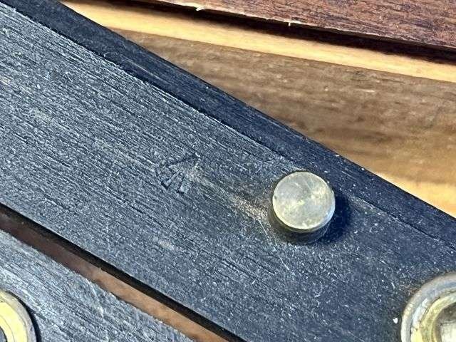 111) Very Nice WW2 British Army Instruments, Drawing, Common T.P. VC 5820 Wooden Case & Contents — image 10