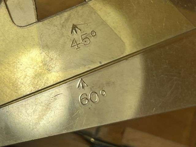 111) Very Nice WW2 British Army Instruments, Drawing, Common T.P. VC 5820 Wooden Case & Contents — image 8