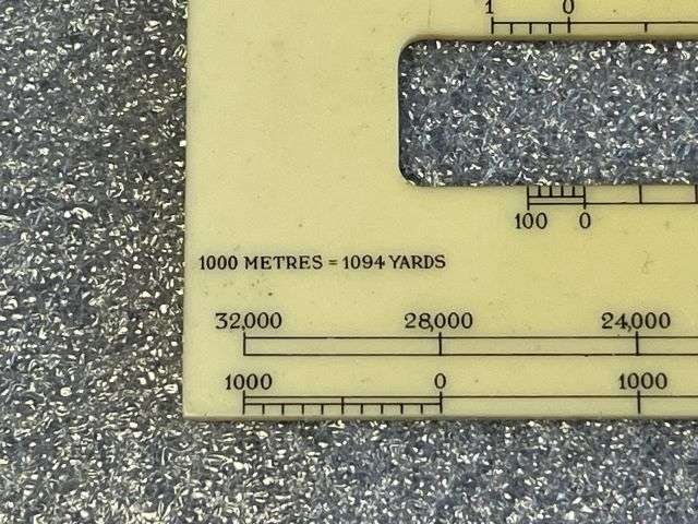 119) Excellent Original WW2 British 37 Pattern Web Map Case Protractors, Rectangular, Ivorine, 6 Inch 'A' MK.IV — image 7
