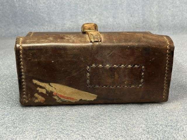 79) Excellent Original WW2 British Army Issue Vickers Machine Gun Clinometer Leather Case 1945 — image 2