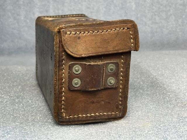 79) Excellent Original WW2 British Army Issue Vickers Machine Gun Clinometer Leather Case 1945 — image 5