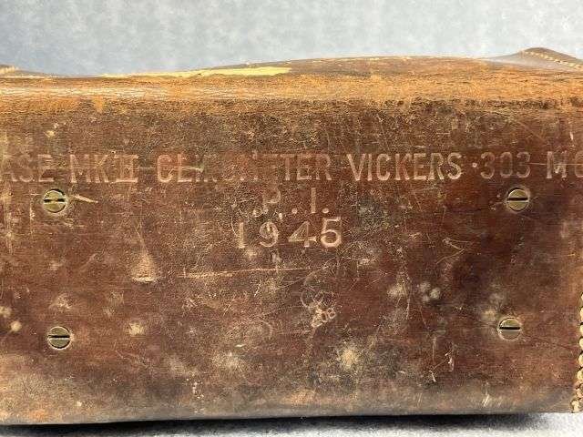 79) Excellent Original WW2 British Army Issue Vickers Machine Gun Clinometer Leather Case 1945 — image 6