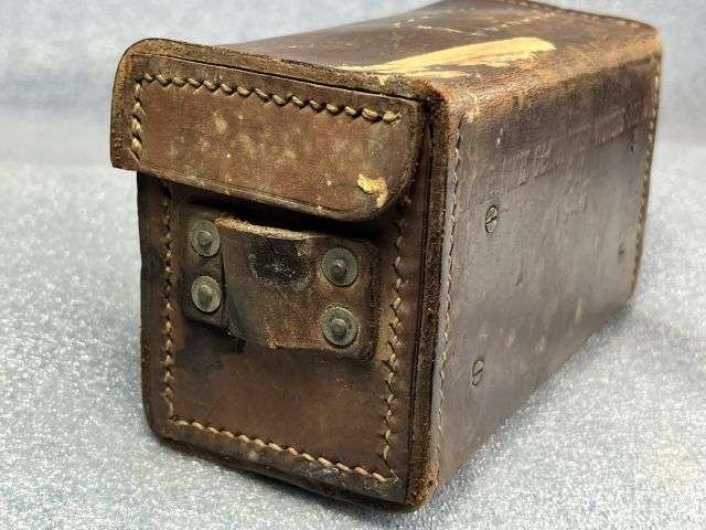 79) Excellent Original WW2 British Army Issue Vickers Machine Gun Clinometer Leather Case 1945 — image 7
