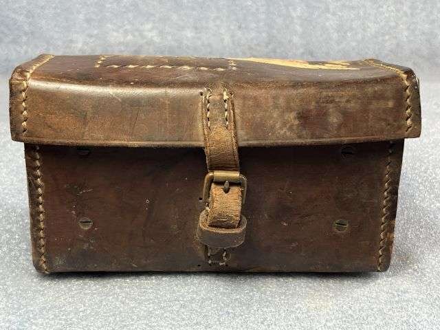 79) Excellent Original WW2 British Army Issue Vickers Machine Gun Clinometer Leather Case 1945 — image 9