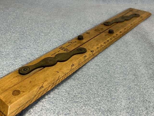 80) Excellent Original WW2 RAF Air Ministry Navigators Wooden Parallel Rule AM 1940 — image 4