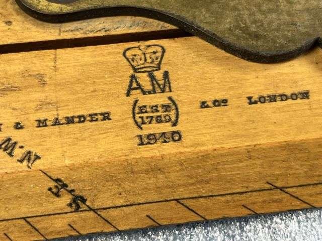 80) Excellent Original WW2 RAF Air Ministry Navigators Wooden Parallel Rule AM 1940 — image 6