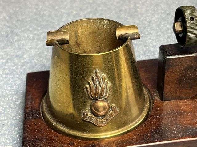 83) Excellent Original WW2 RA Trench Art, Match Box Holder, Ash Trays & Clinometer Sight MK 4 1945 — image 15