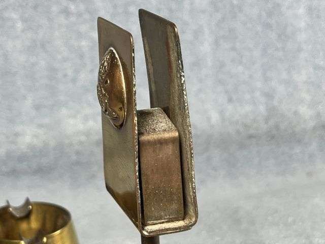83) Excellent Original WW2 RA Trench Art, Match Box Holder, Ash Trays & Clinometer Sight MK 4 1945 — image 3