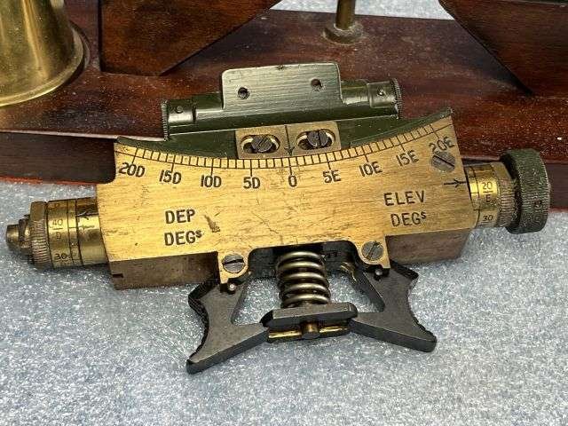 83) Excellent Original WW2 RA Trench Art, Match Box Holder, Ash Trays & Clinometer Sight MK 4 1945 — image 7