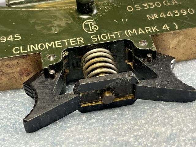 83) Excellent Original WW2 RA Trench Art, Match Box Holder, Ash Trays & Clinometer Sight MK 4 1945 — image 8