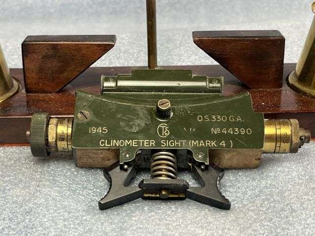 83) Excellent Original WW2 RA Trench Art, Match Box Holder, Ash Trays & Clinometer Sight MK 4 1945 — image 9