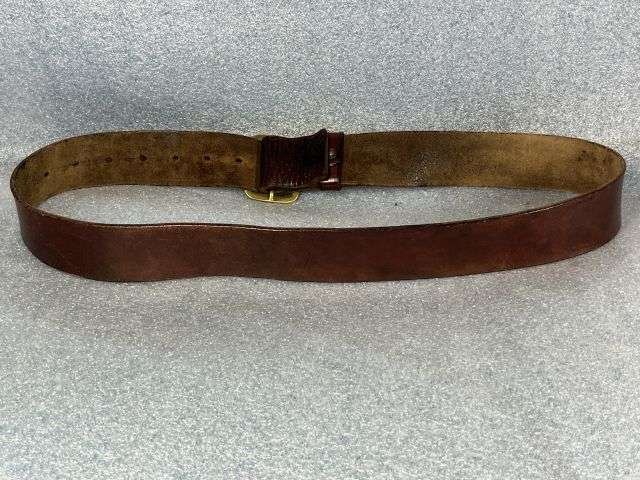 85) Excellent Original WW2 Home Guard 1903 Pattern Leather Waist Belt In A Good Size — image 5