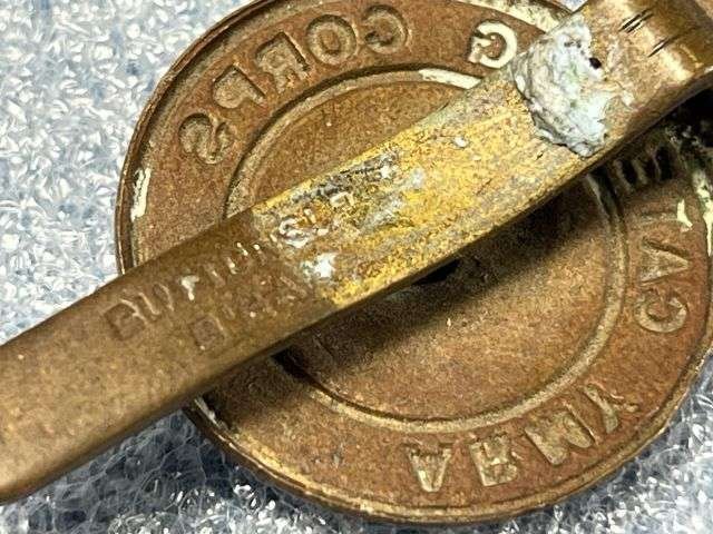 89) Good Original WW2 British Army Catering Corps Cap Badge — image 2