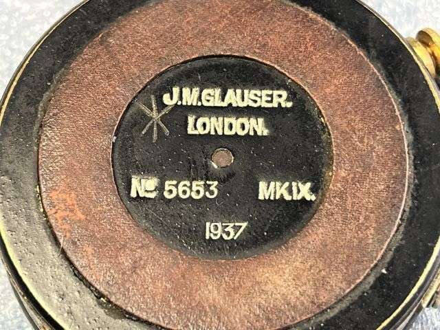68) Excellent Original WW2 Verner's Pat British Army Issue Marching Compass Dated 1937 & Issue 37 Pat Case — image 6