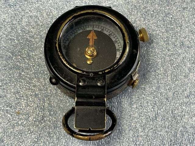 68) Excellent Original WW2 Verner's Pat British Army Issue Marching Compass Dated 1937 & Issue 37 Pat Case — image 8