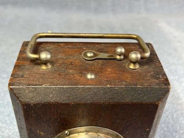 72) Good Original WW1 British Army Officers Wooden Battery Lamp — image 10