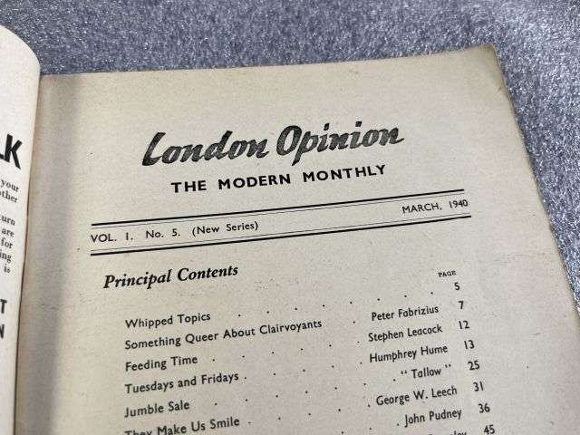 42) Set of 3 Original WW2 London Opinion Magazines Dated 1940-1942 — image 12
